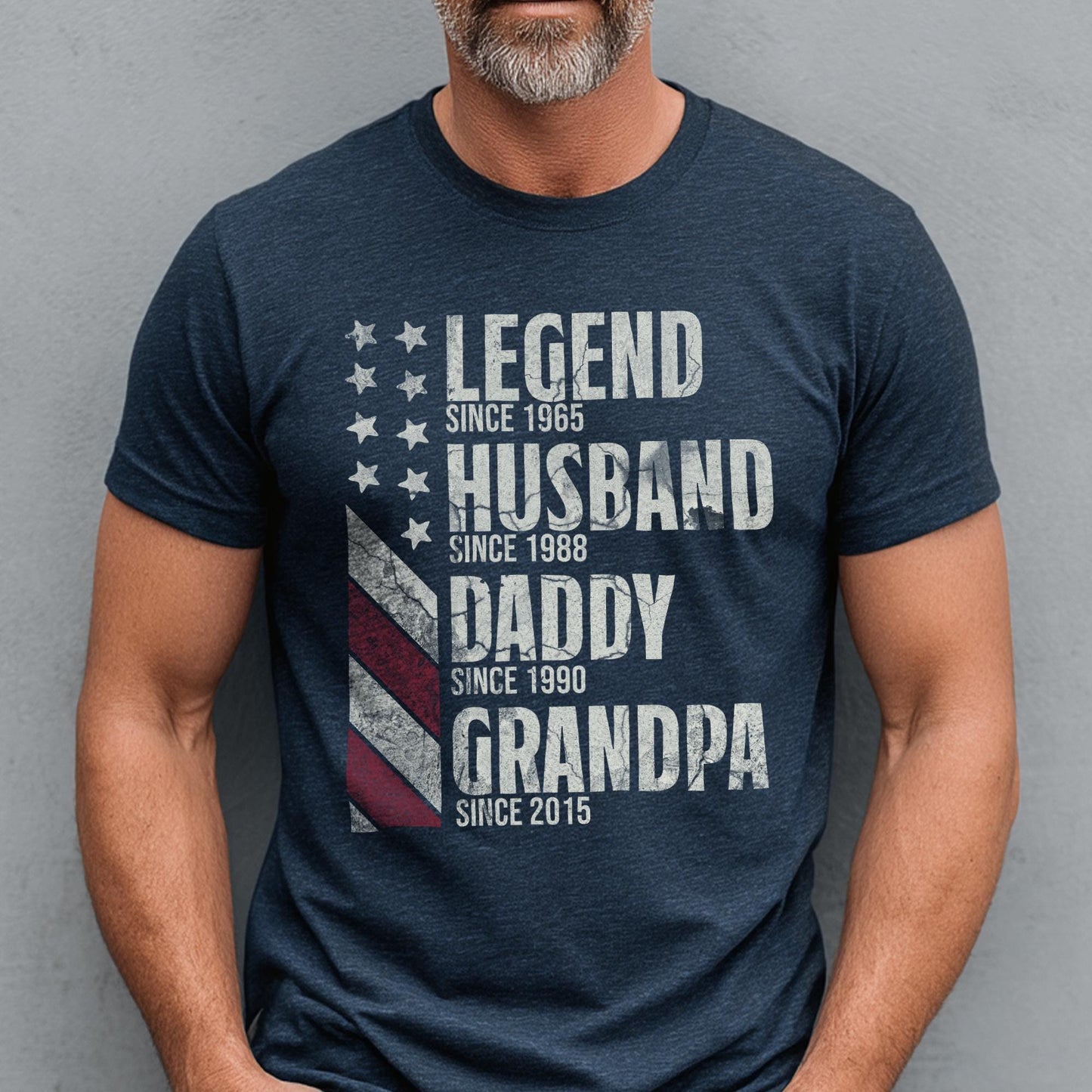 Personalized Legend Husband Dad Grandpa T Shirt | Custom Name Family Gift | Grandfather Apparel