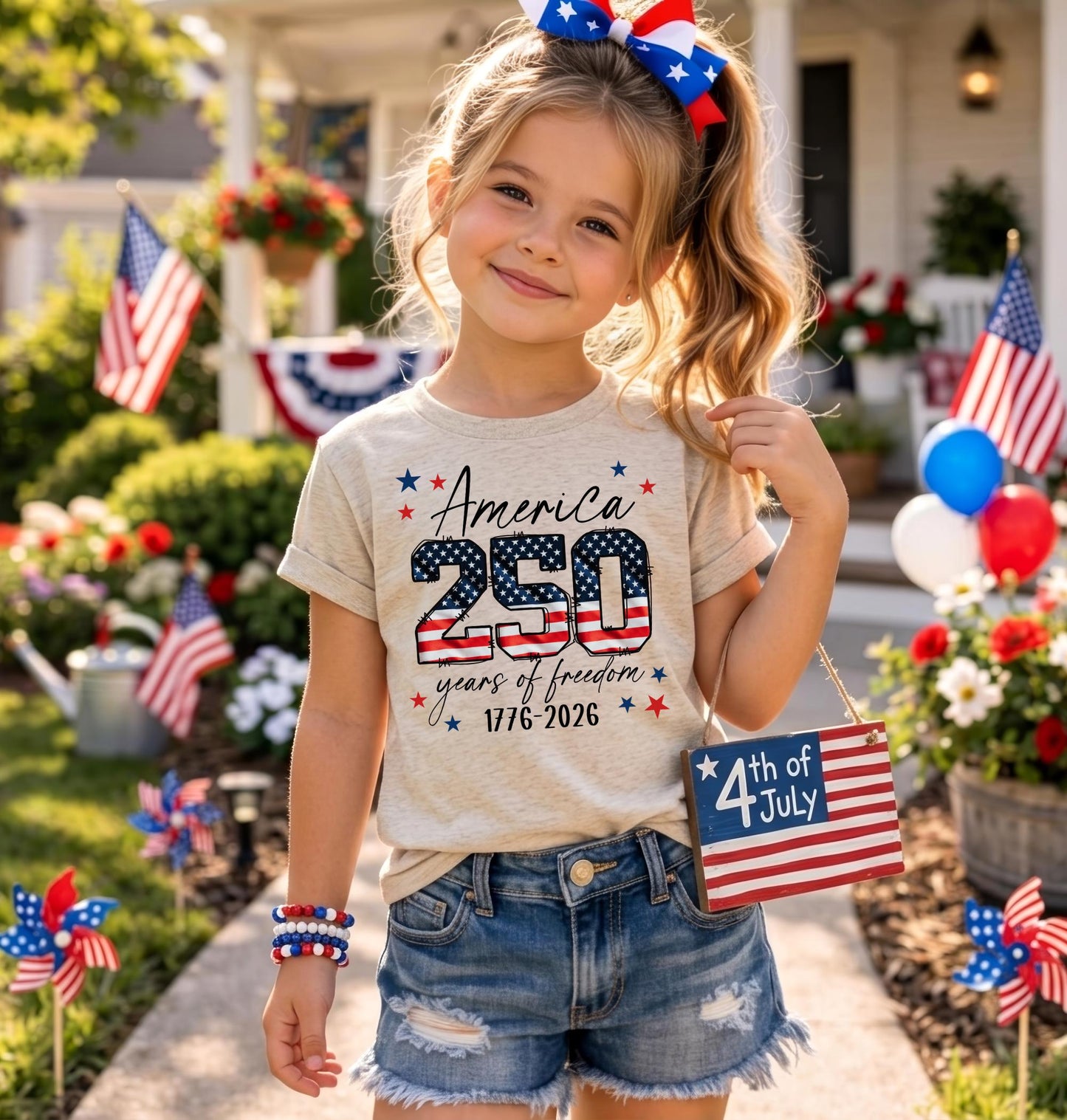 America 250 Years Of Freedom Shirt | Patriotic 1776 2026 Tee | 4th Of July Matching Family Gift