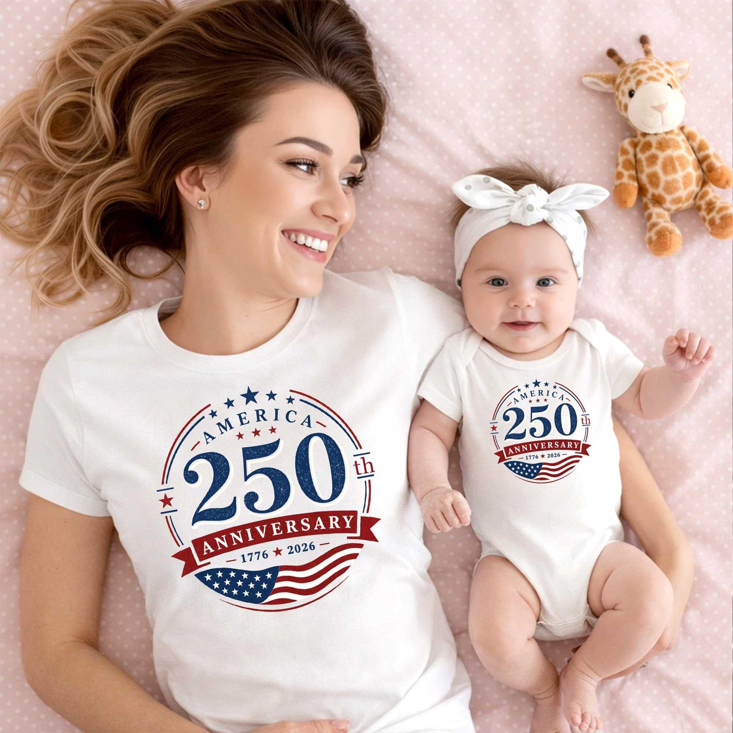 250th Anniversary Family Matching Shirt | 1776 2026 Patriotic Tee | Fourth Of July Kids Baby Gift