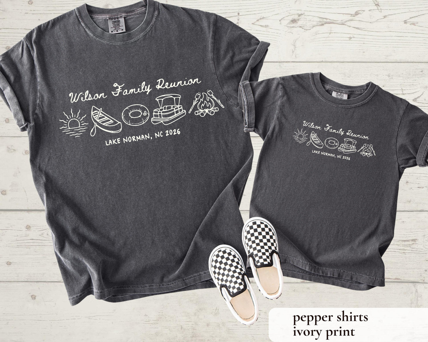 Custom Family Reunion Shirts Matching Lake Vacation Tees Personalized Family Name