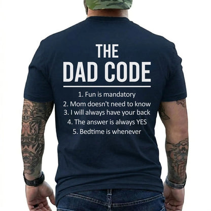 Dad Code T-Shirt – Funny Rules Tee for Fathers – Humor Graphic Shirt