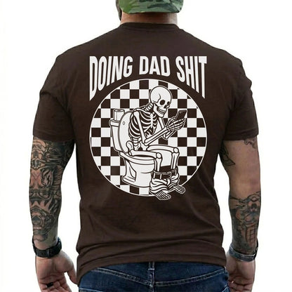 Funny Dad Skeleton Graphic T-Shirt - Doing Dad Tee, Cool Father’s Day Gift