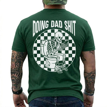 Funny Dad Skeleton Graphic T-Shirt - Doing Dad Tee, Cool Father’s Day Gift