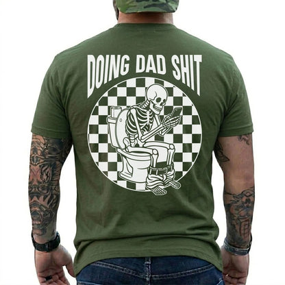 Funny Dad Skeleton Graphic T-Shirt - Doing Dad Tee, Cool Father’s Day Gift