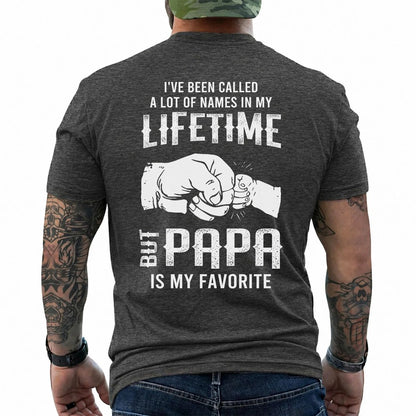 Funny Papa Shirt for Men – “Papa Is My Favorite” Graphic Tee - Father’s Day Gift