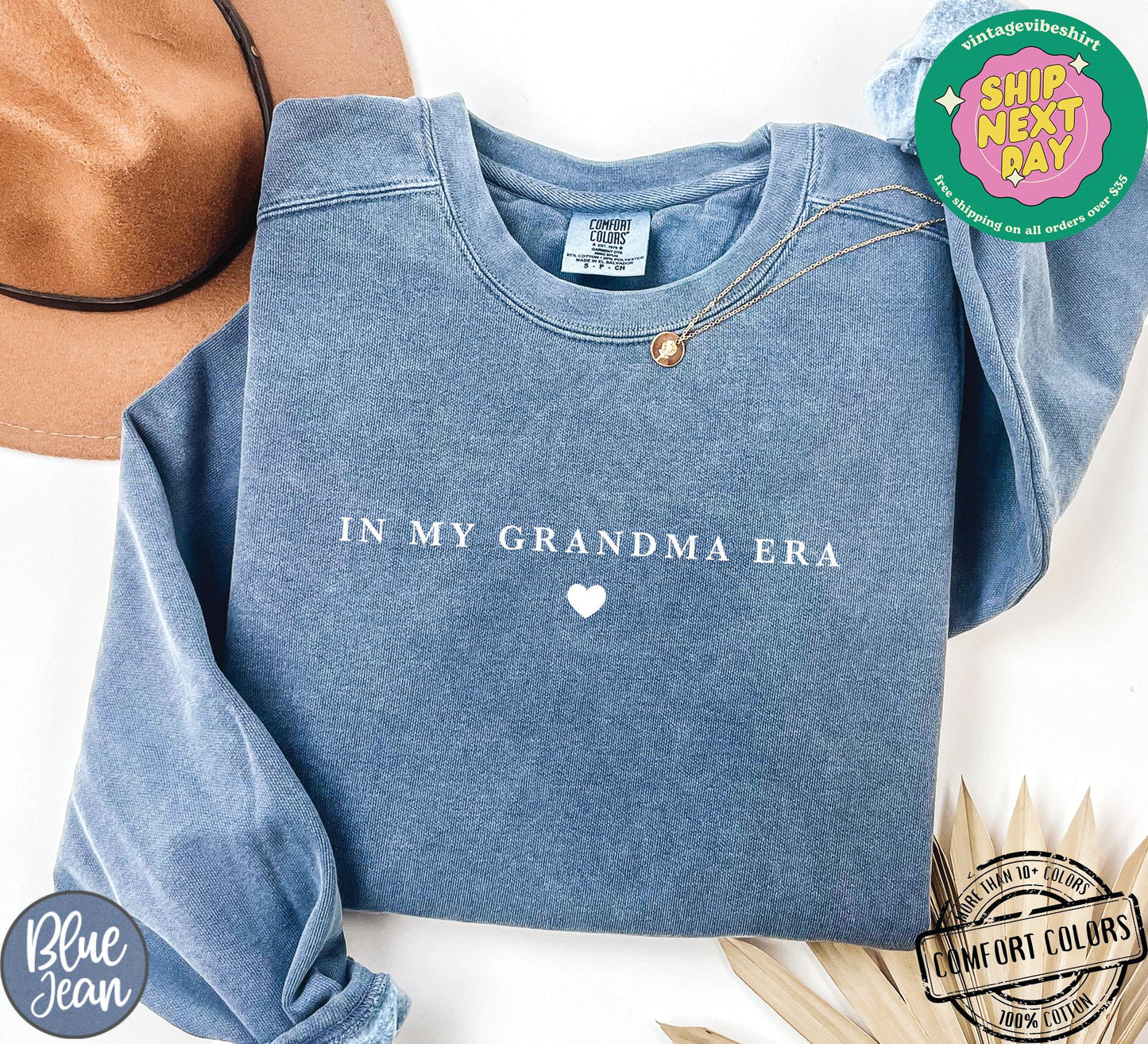 In My Grandma Era Shirt Comfort Colors®, New Grandma Gift, Nana sweatshirt, Pregnancy Announcement, Mimi Shirt, Abuela Gift Idea, Granny Tee