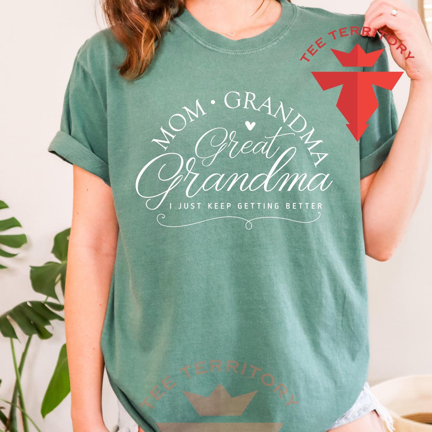 Mom Grandma Great Grandma Shirt, Comfort Colors Mother's Day Gift, Great Grandmother Tshirt, Gift Shirt for Gigi, Granny Xmas Gift Crewneck