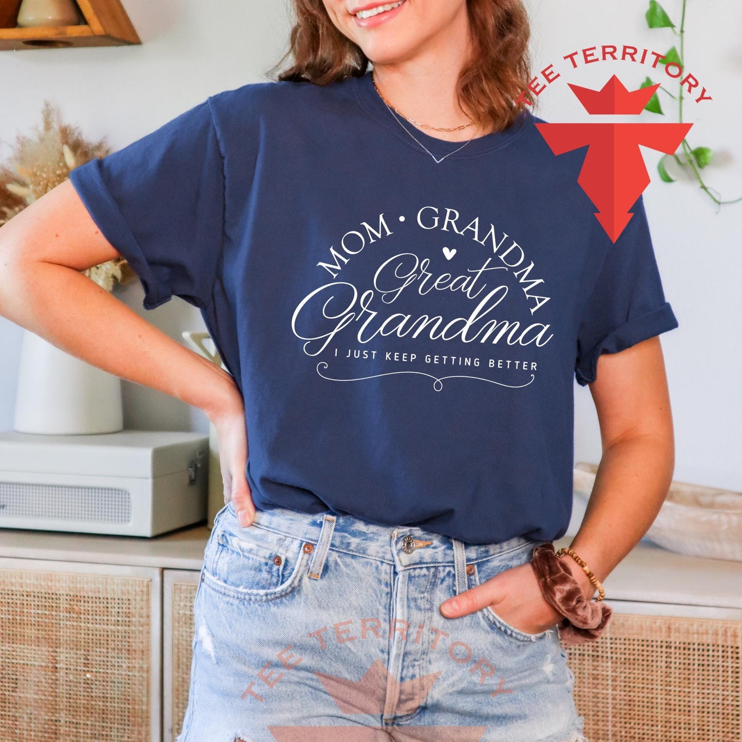 Mom Grandma Great Grandma Shirt, Comfort Colors Mother's Day Gift, Great Grandmother Tshirt, Gift Shirt for Gigi, Granny Xmas Gift Crewneck