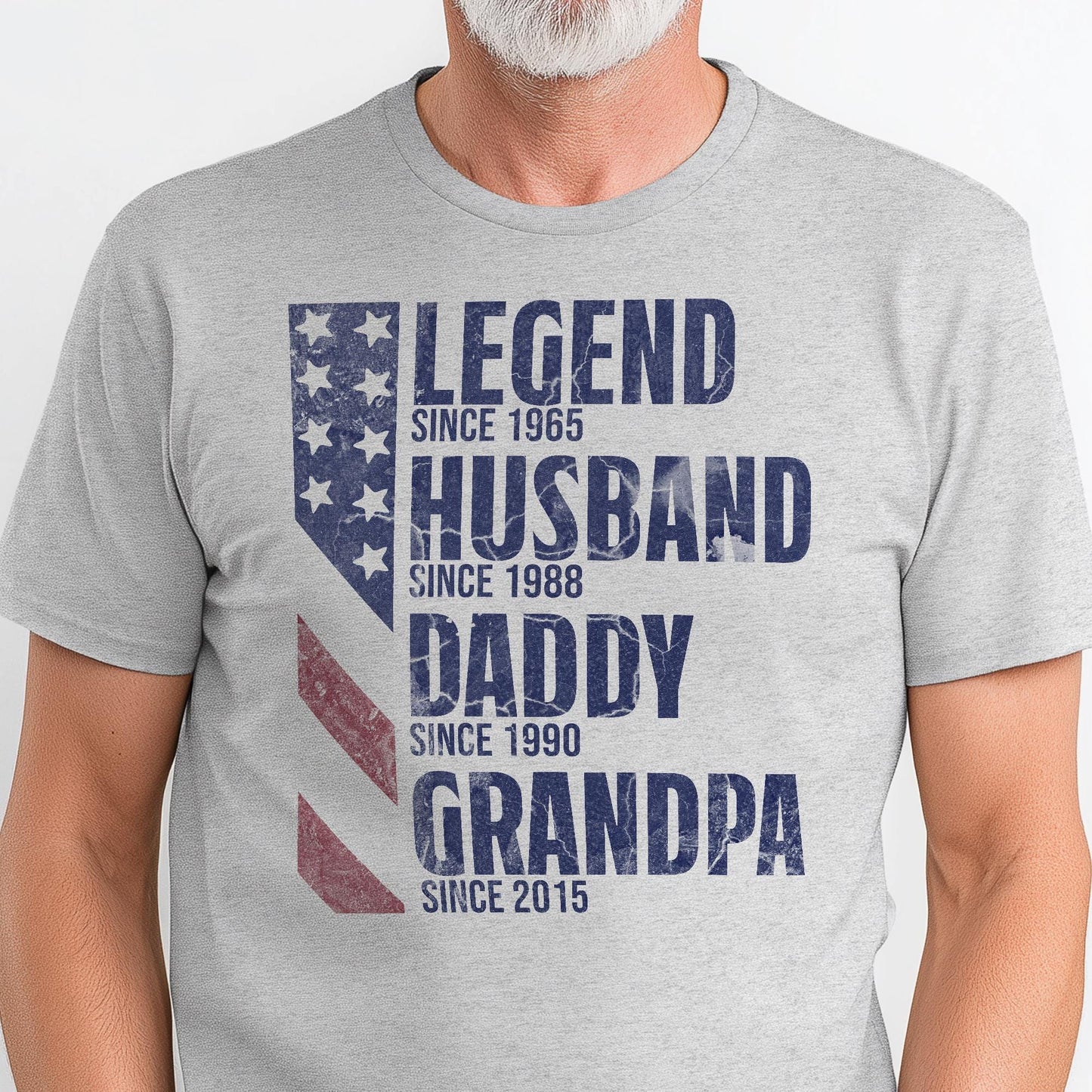 Personalized Legend Husband Dad Grandpa T Shirt | Custom Name Family Gift | Grandfather Apparel