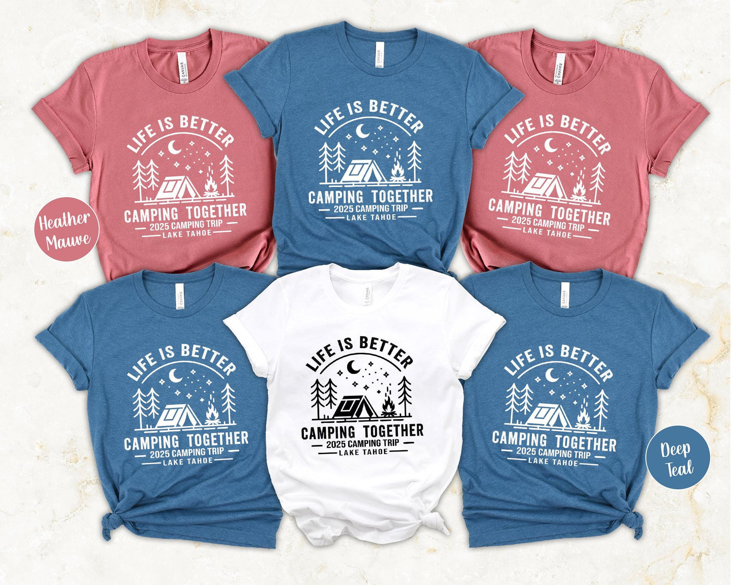 Custom Family Camping Shirts: Personalized Mountain Vacation Matching Tees