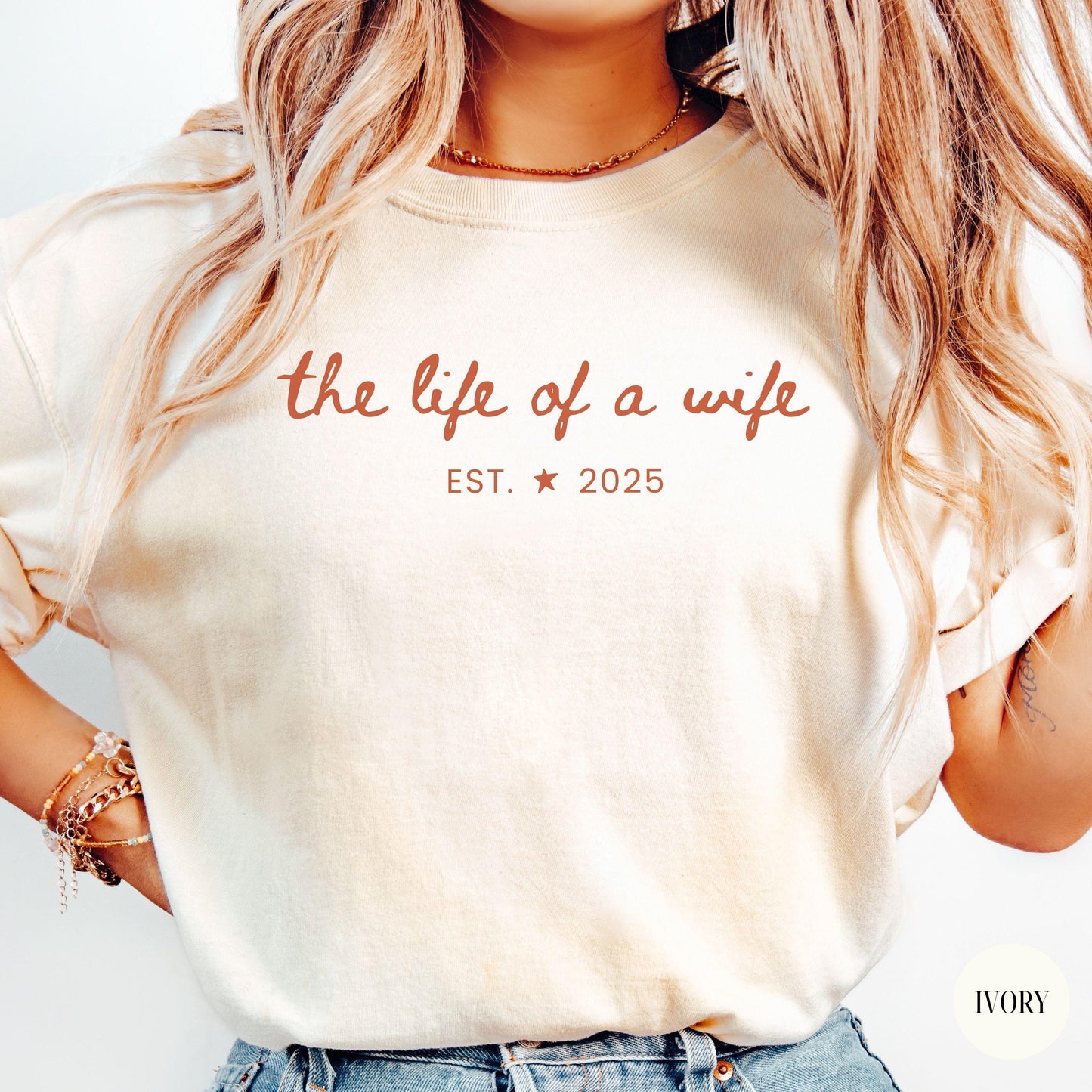 The Life Of A Wife Comfort Colors Shirt | Honeymoon Bride Tee | New Wife Gift