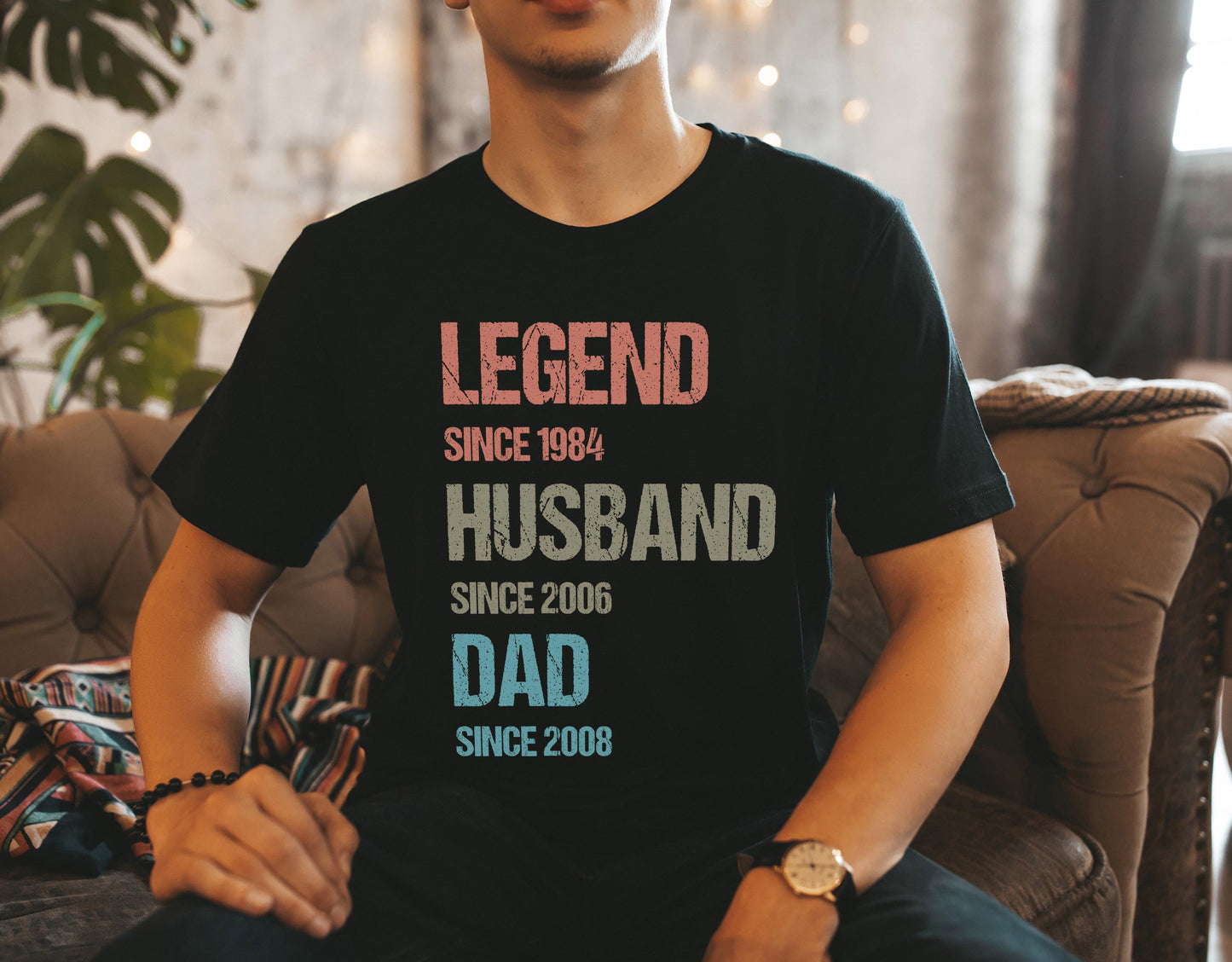 Personalized Legend Since T Shirt | Custom Birthday Year Dad Husband Grandad Gift | Legend Birthday Tee