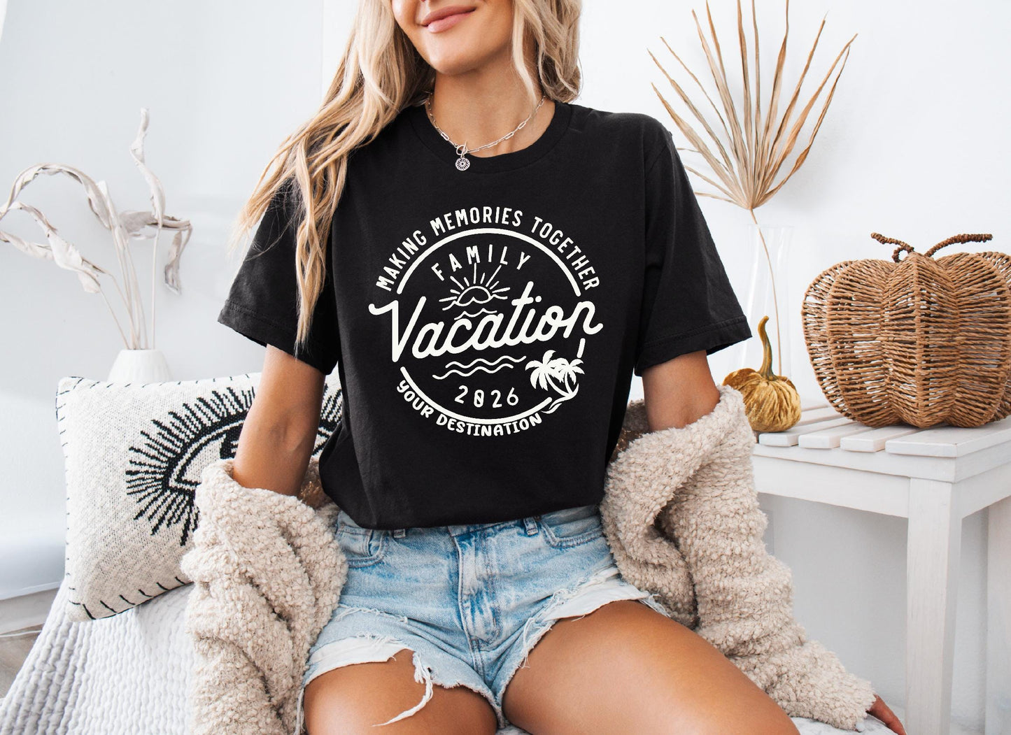 Custom 2026 Family Vacation T-Shirt: Personalized Destination Matching Tee