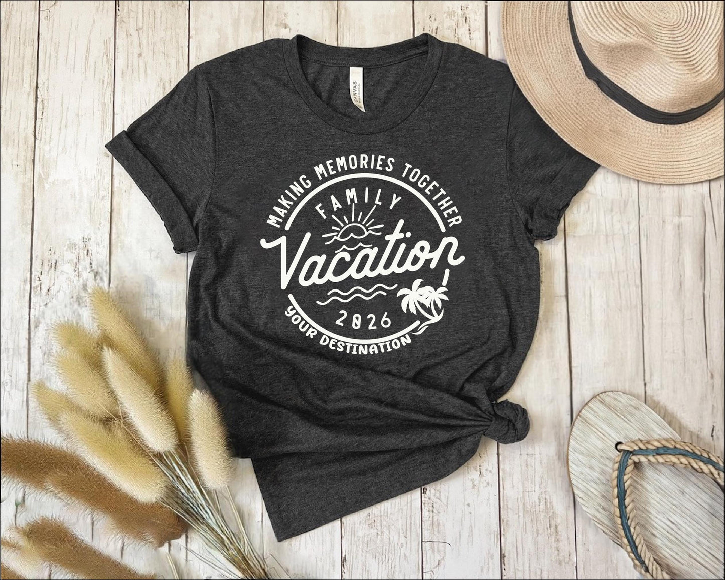 Custom 2026 Family Vacation T-Shirt: Personalized Destination Matching Tee