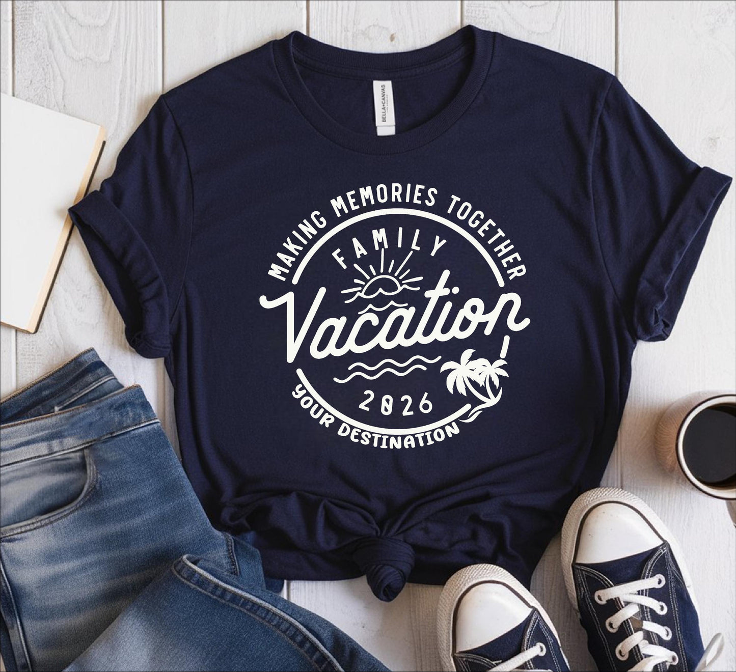 Custom 2026 Family Vacation T-Shirt: Personalized Destination Matching Tee