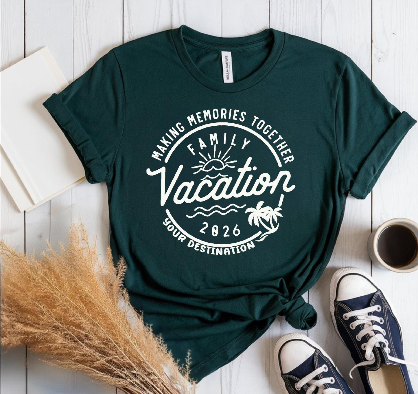 Custom 2026 Family Vacation T-Shirt: Personalized Destination Matching Tee