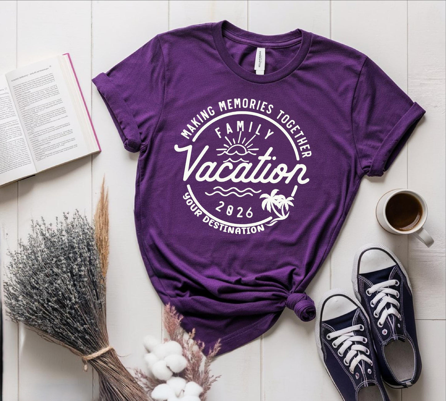 Custom 2026 Family Vacation T-Shirt: Personalized Destination Matching Tee