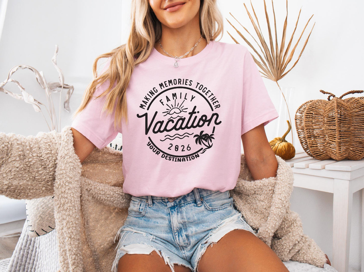 Custom 2026 Family Vacation T-Shirt: Personalized Destination Matching Tee