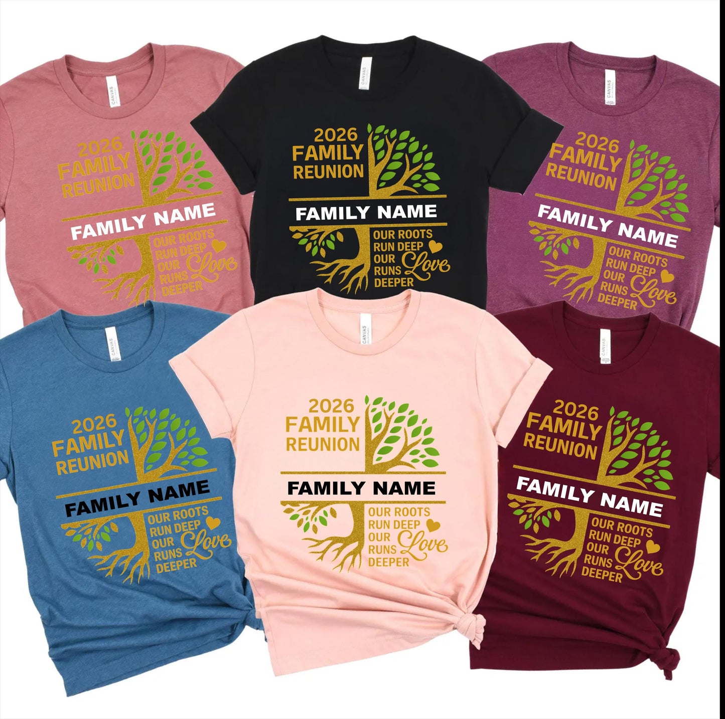 Family Reunion Shirt 2026, Personalized Family Name Tree Design Shirt, Matching Family Reunion Tee for Large Family Gathering