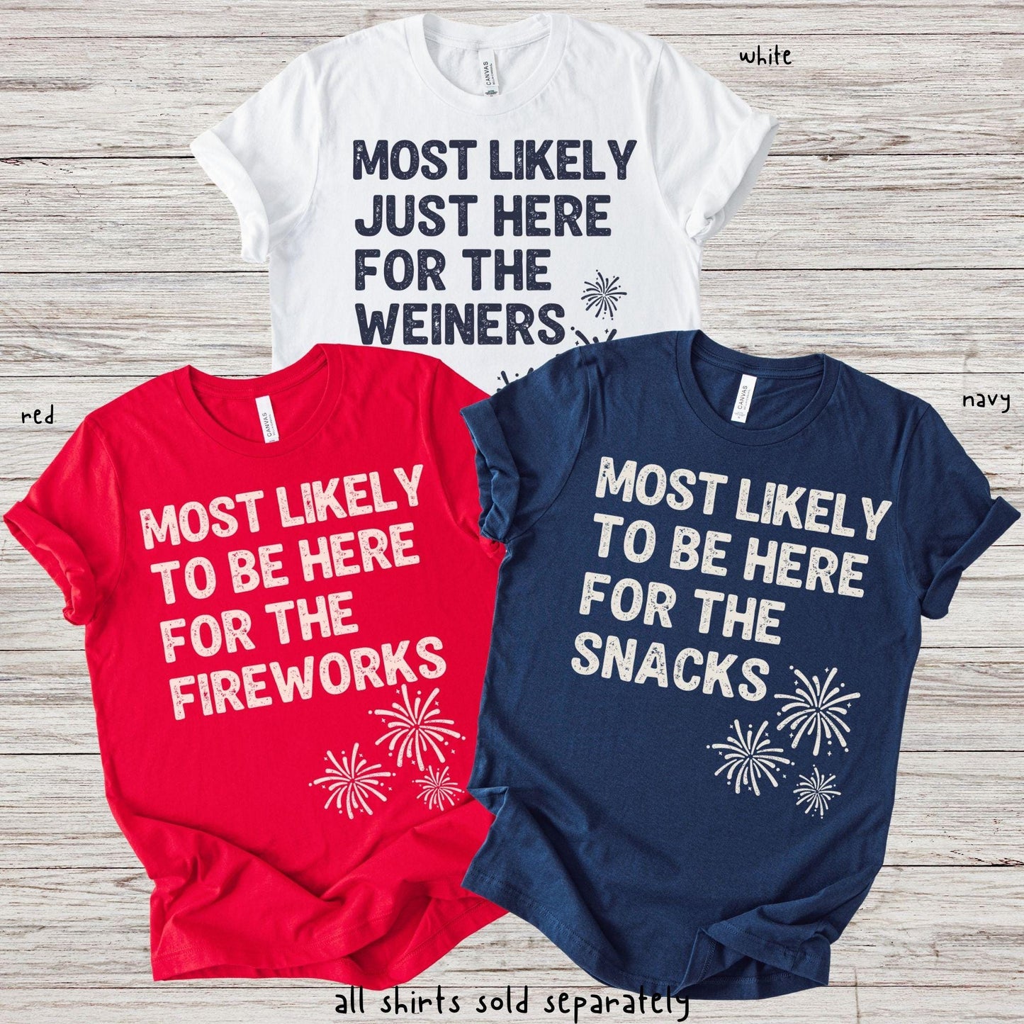 Family 4th of July Most Likely To Shirts, Matching USA 250th Anniversary Tee, Custom Fourth of July Independence Day Patriotic Group T-Shirt
