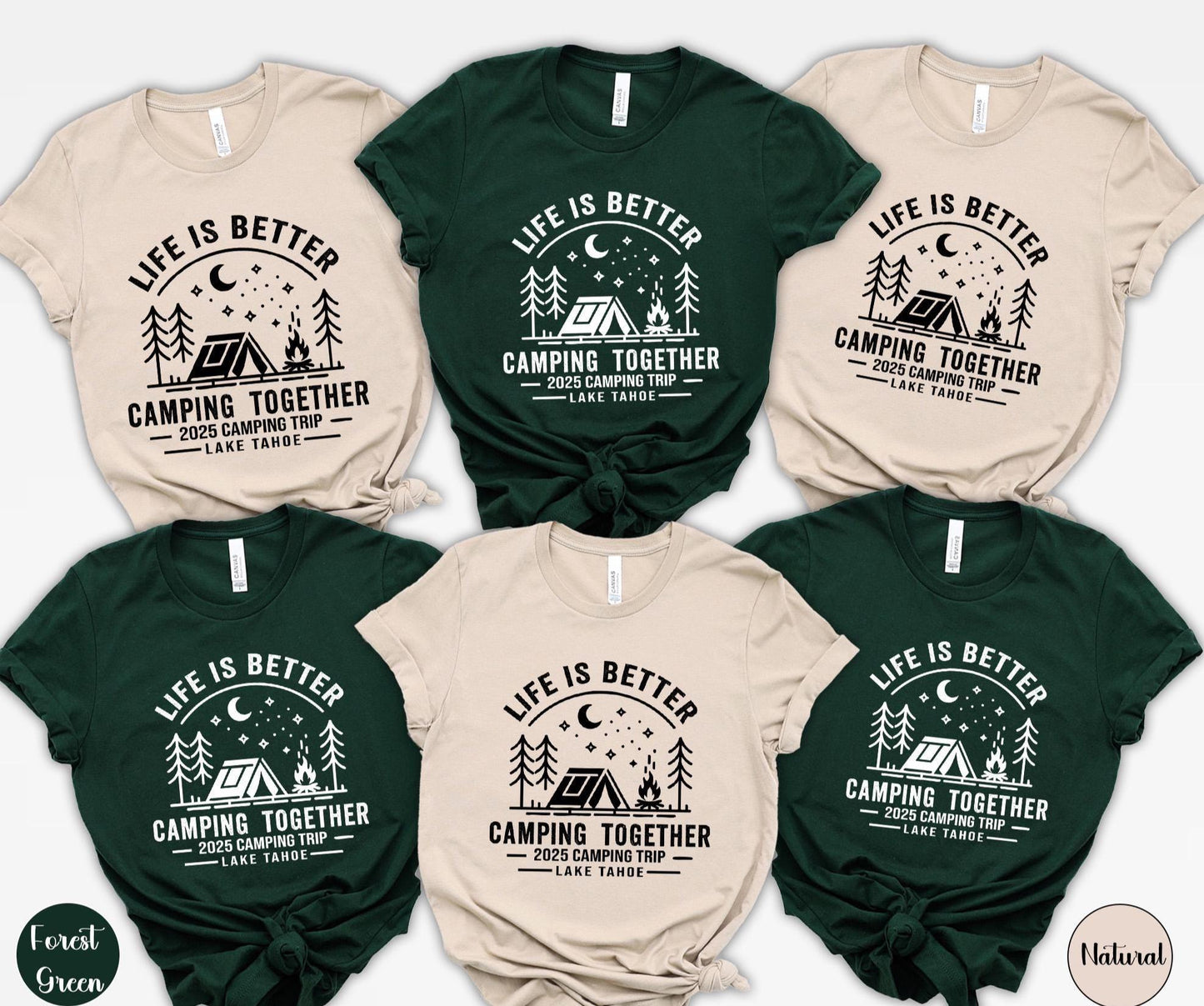 Custom Family Camping Shirts: Personalized Mountain Vacation Matching Tees