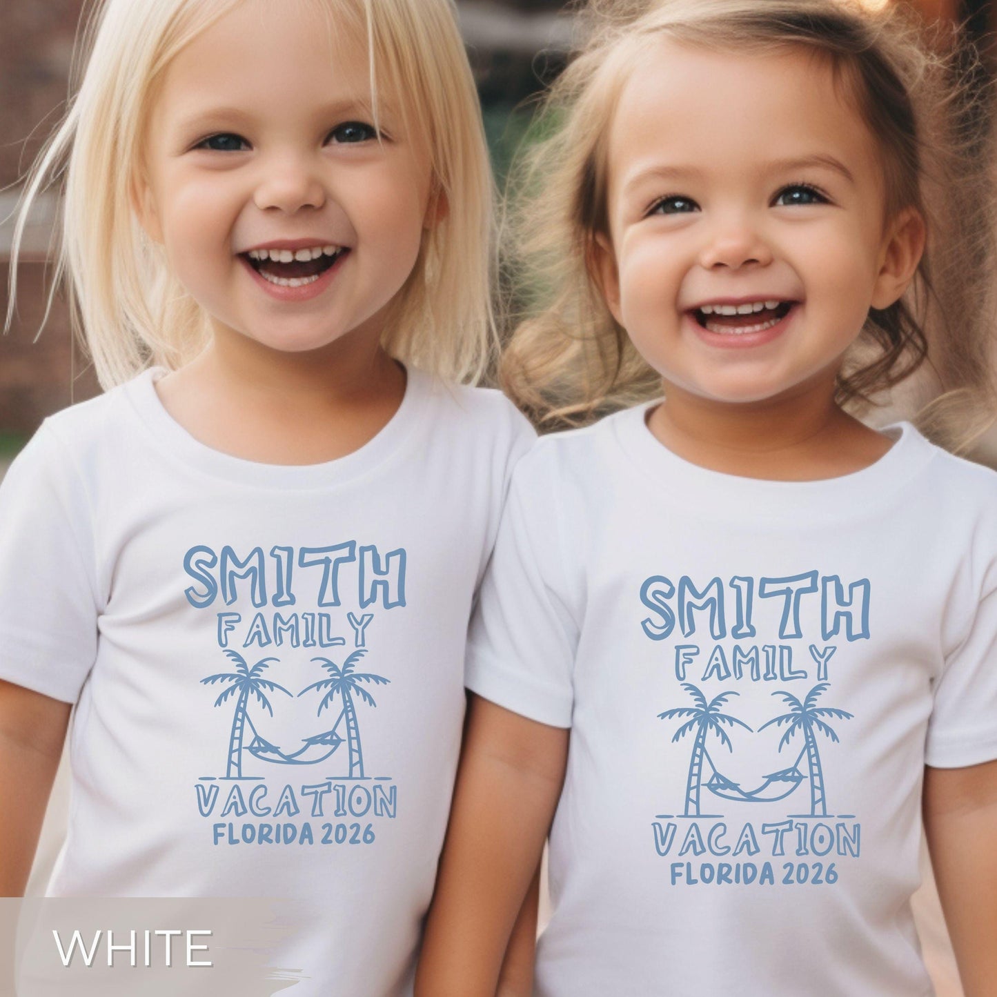 Personalized Family Vacation Shirts: Comfort Colors Custom Matching Family Trip Tshirts, Family Spring Break Monochrome Blue Group Tees