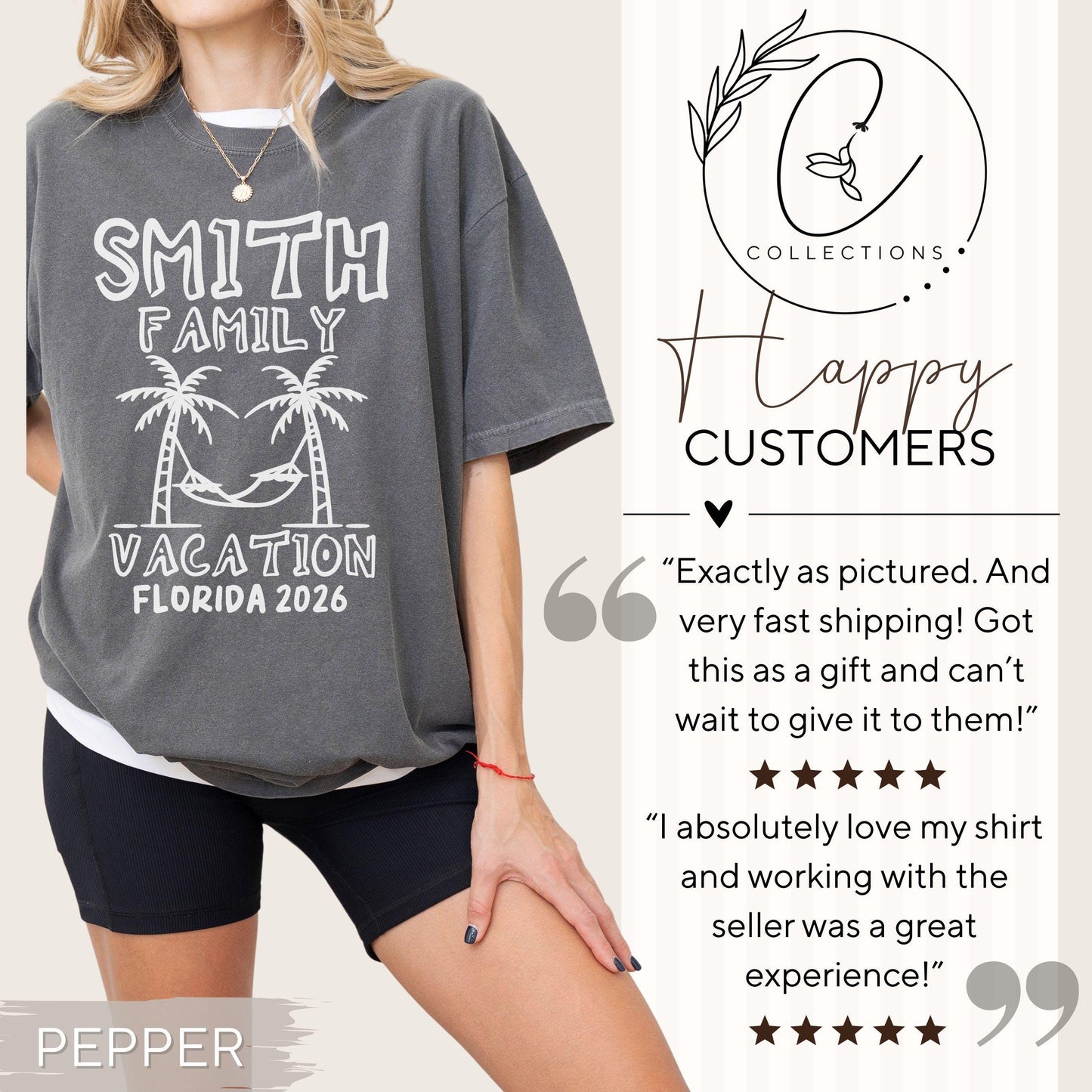 Personalized Family Vacation Shirts: Comfort Colors Custom Matching Family Trip Tshirts, Family Spring Break Monochrome Blue Group Tees