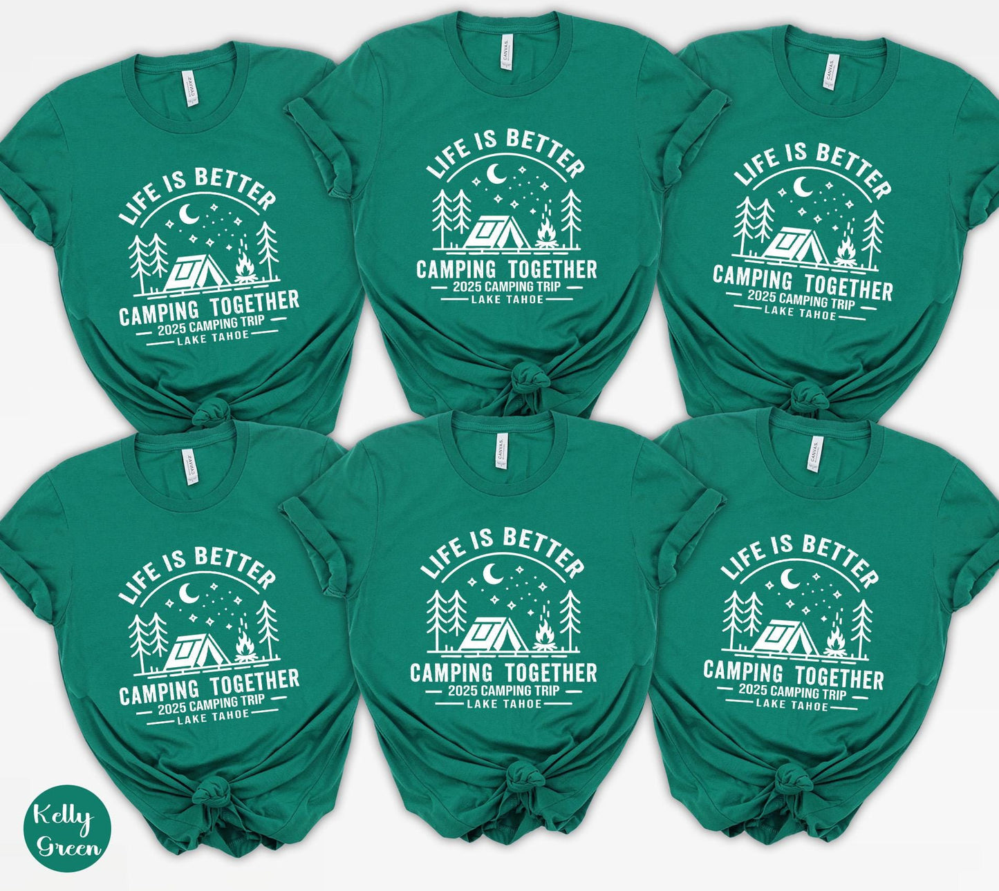 Custom Family Camping Shirts: Personalized Mountain Vacation Matching Tees