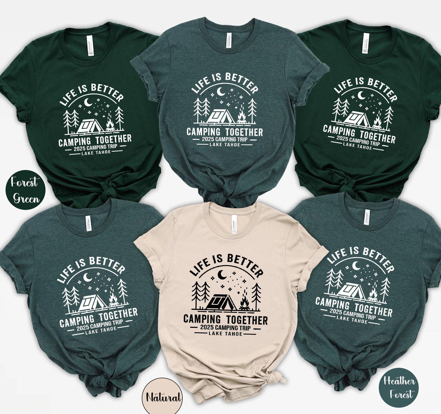 Custom Family Camping Shirts: Personalized Mountain Vacation Matching Tees