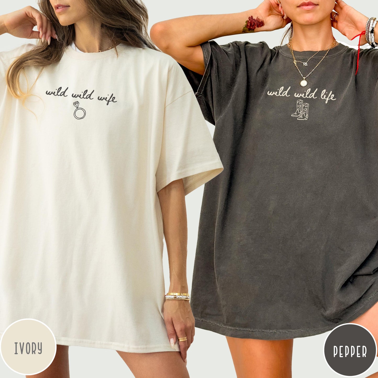 Western Nashville Bachelorette Comfort Colors Shirts | Wild Wild Wife Life Tee | Bachelorette Party Outfits