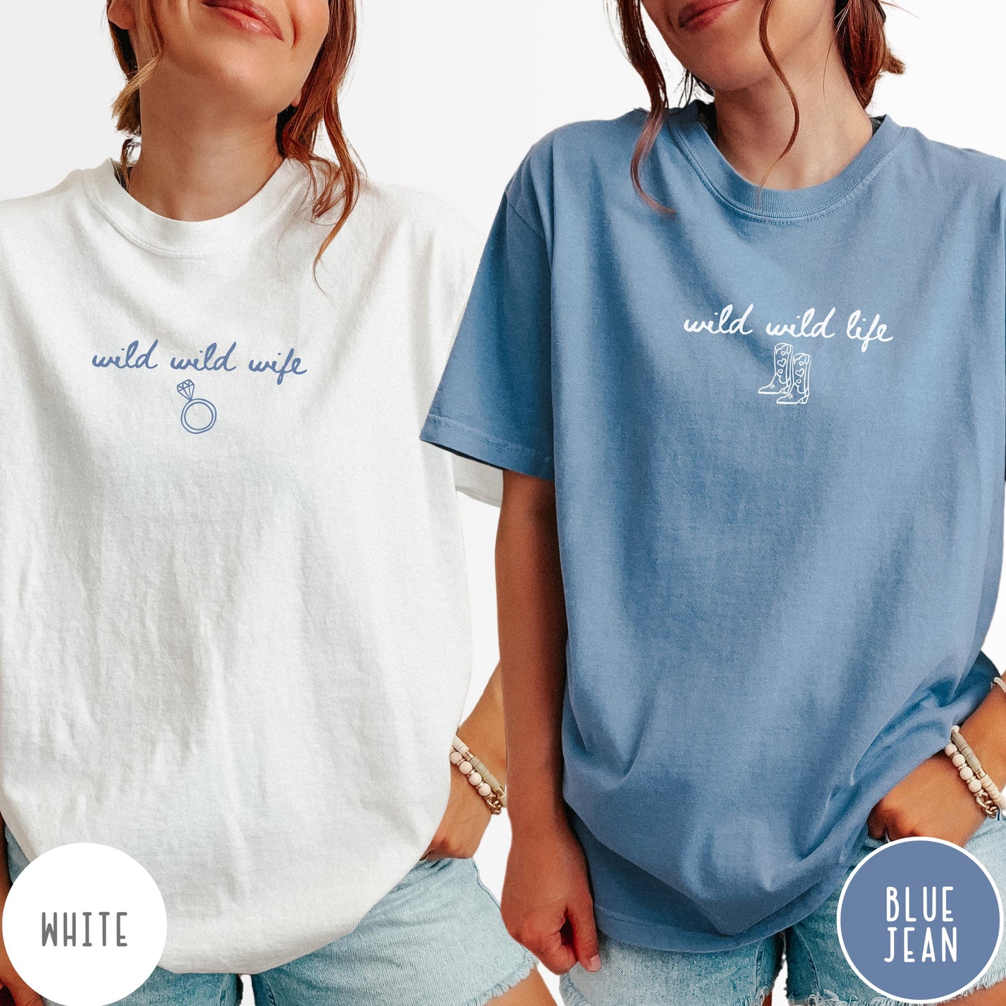 Western Nashville Bachelorette Comfort Colors Shirts | Wild Wild Wife Life Tee | Bachelorette Party Outfits