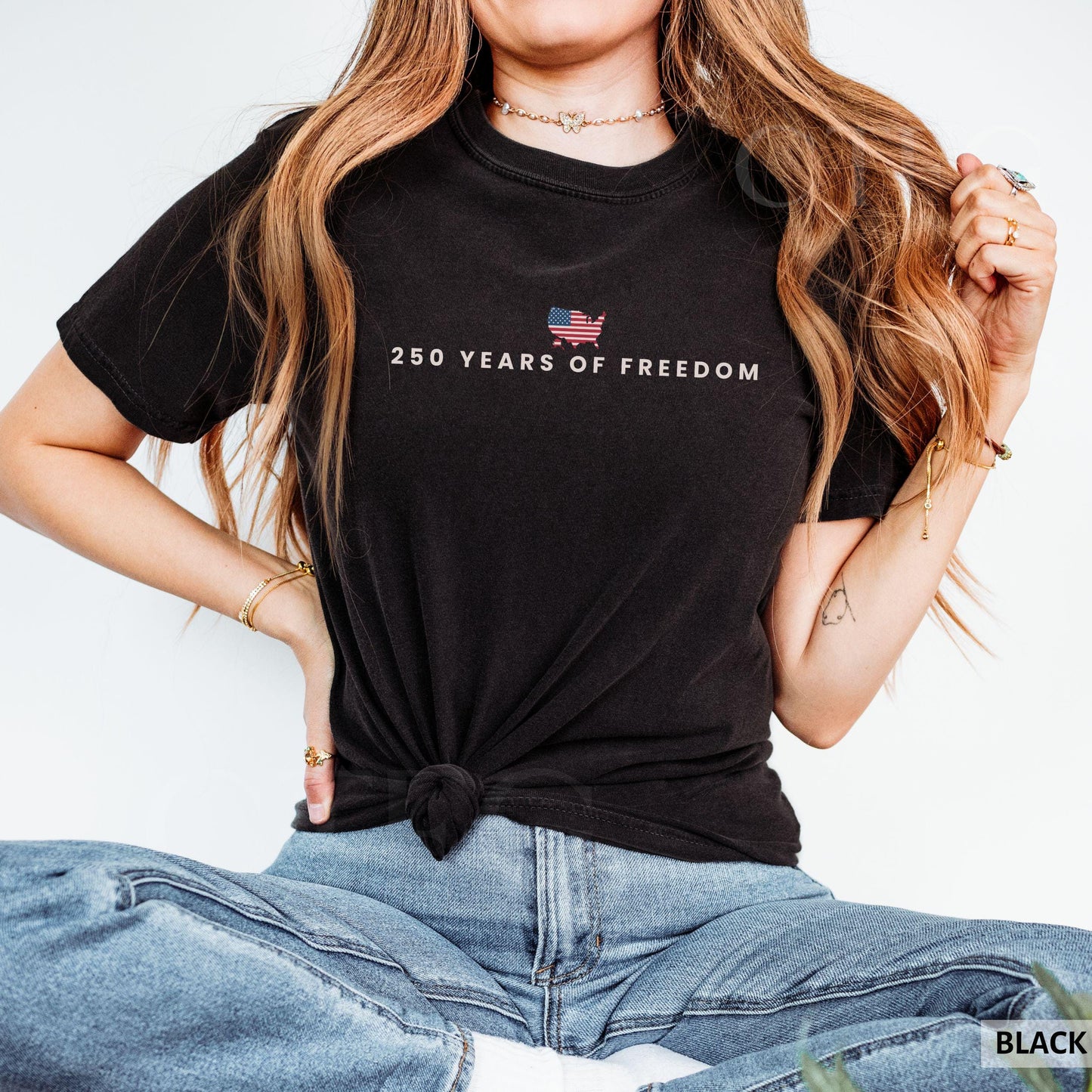 250 Years Of Freedom USA Anniversary Shirt | American 250 Merchandise | 4th Of July Graphic Tee