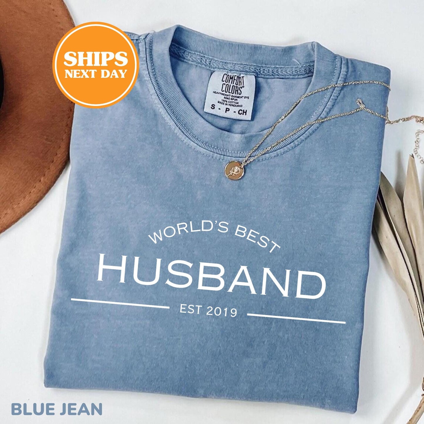 Comfort Colors Worlds Best Husband Shirt | Anniversary Gift For Him | Husband Birthday Gift Tee