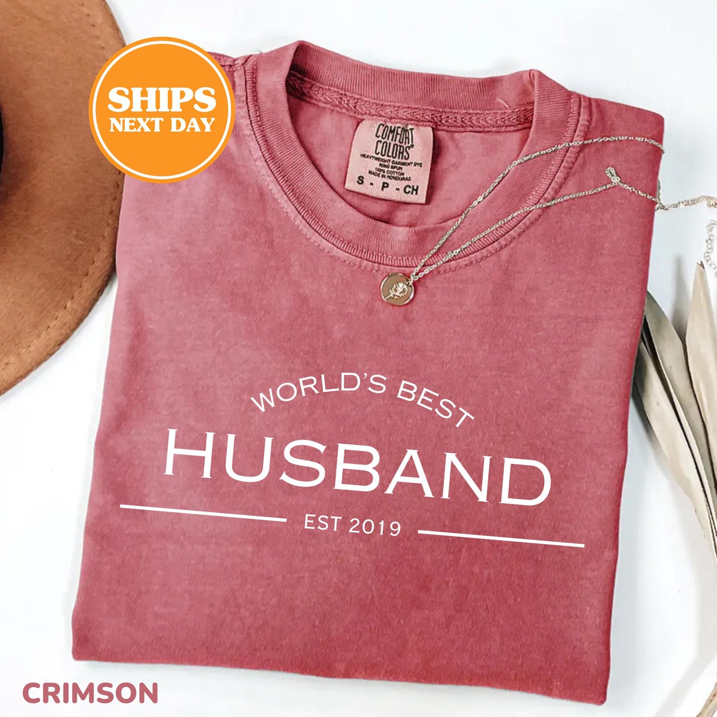 Comfort Colors Worlds Best Husband Shirt | Anniversary Gift For Him | Husband Birthday Gift Tee