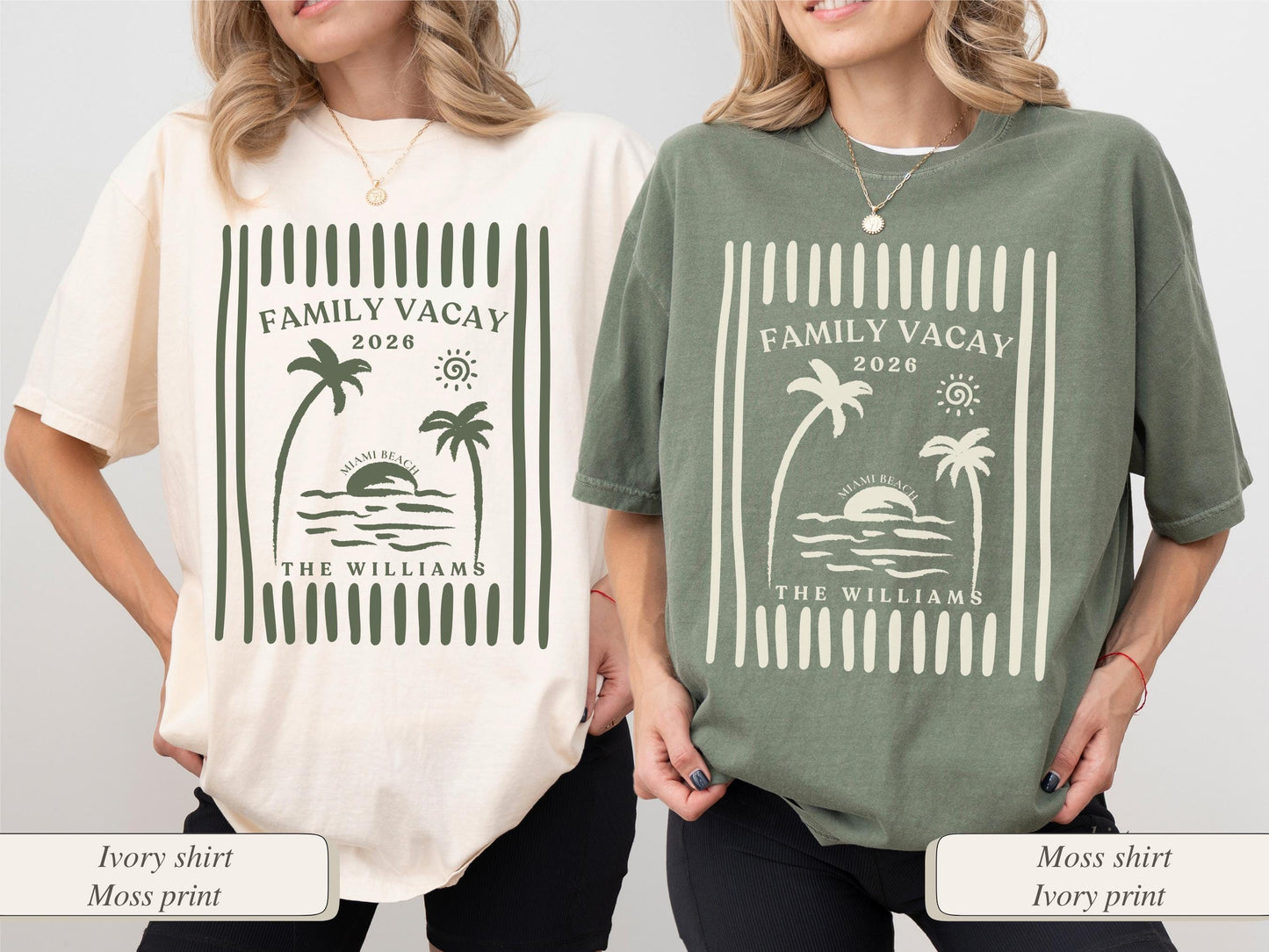 Custom Family Vacation Shirts 2026, Matching Beach Trip Shirts, Summer Family Trip Comfort Colors Tee, Girls Tropical Coastal Vacay Tshirt