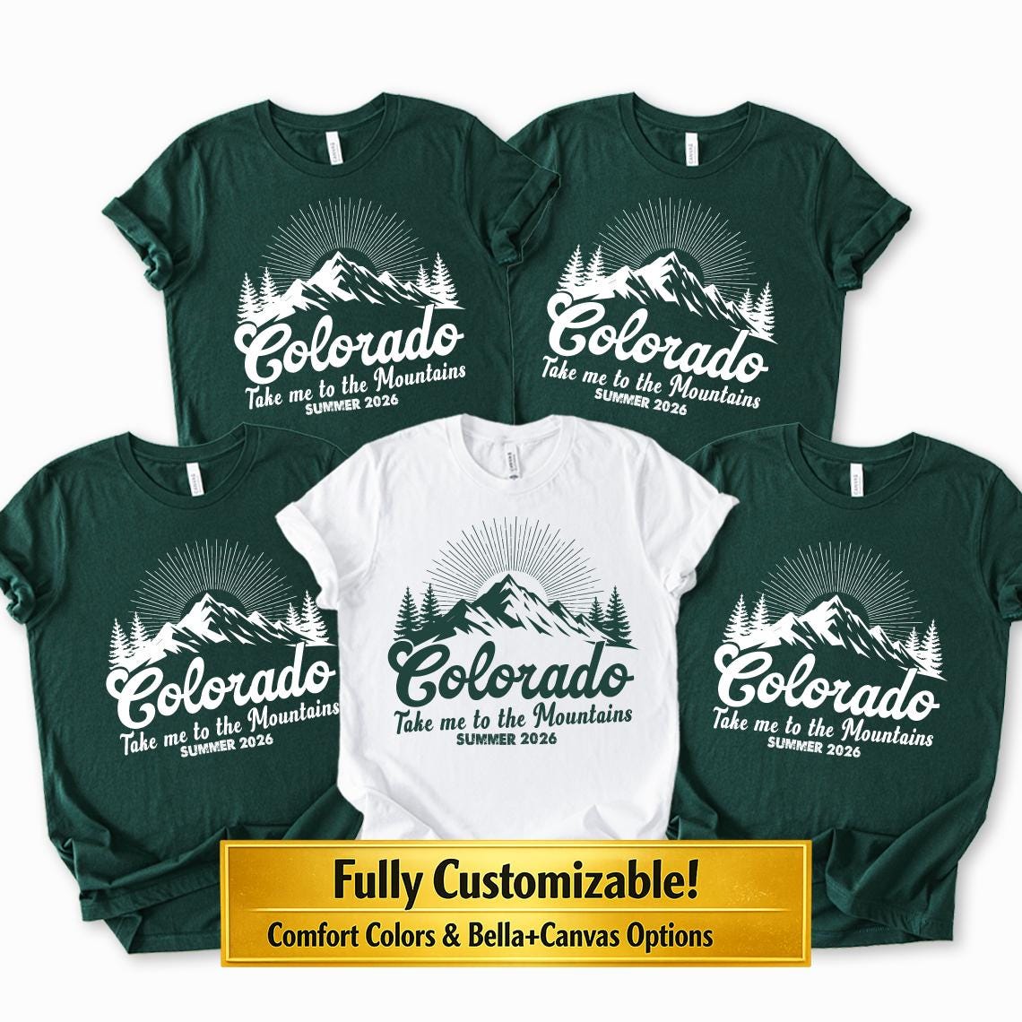 Custom Mountain Vacation Shirt: Personalized Family Camping Trip Tshirt or Sweat