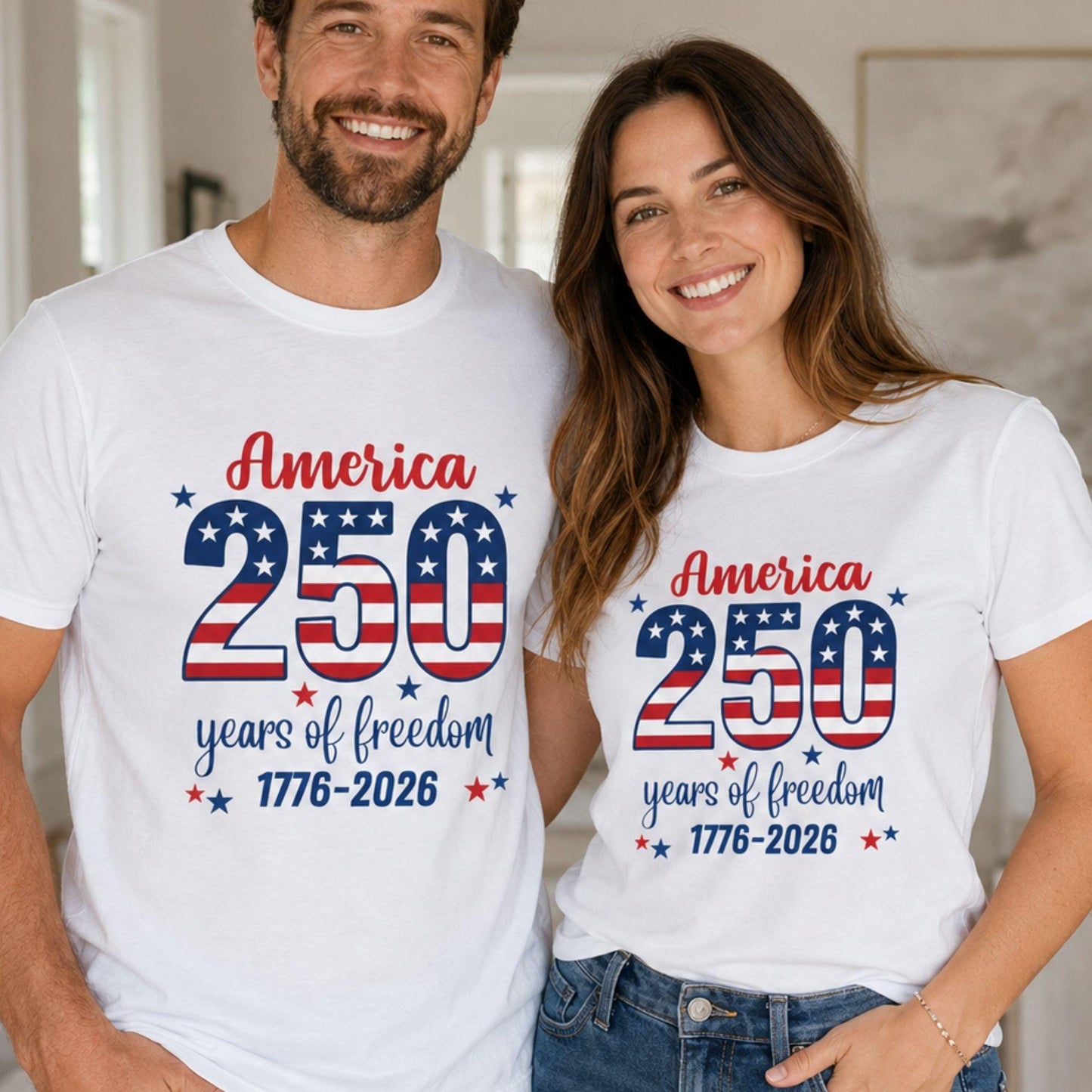 250th Anniversary USA Family Shirt | 1776 2026 Patriotic Tee | 250 Years Of Freedom Independence Day Gift