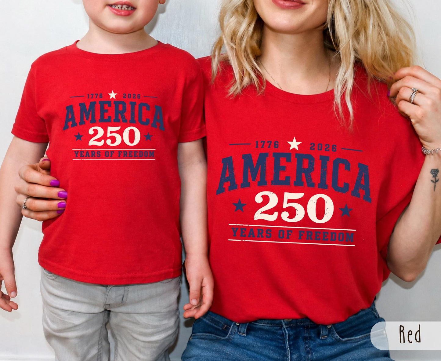 250th Anniversary Shirt | Family 4th Of July Squad Crew Tees | 250 Years Of Freedom Apparel