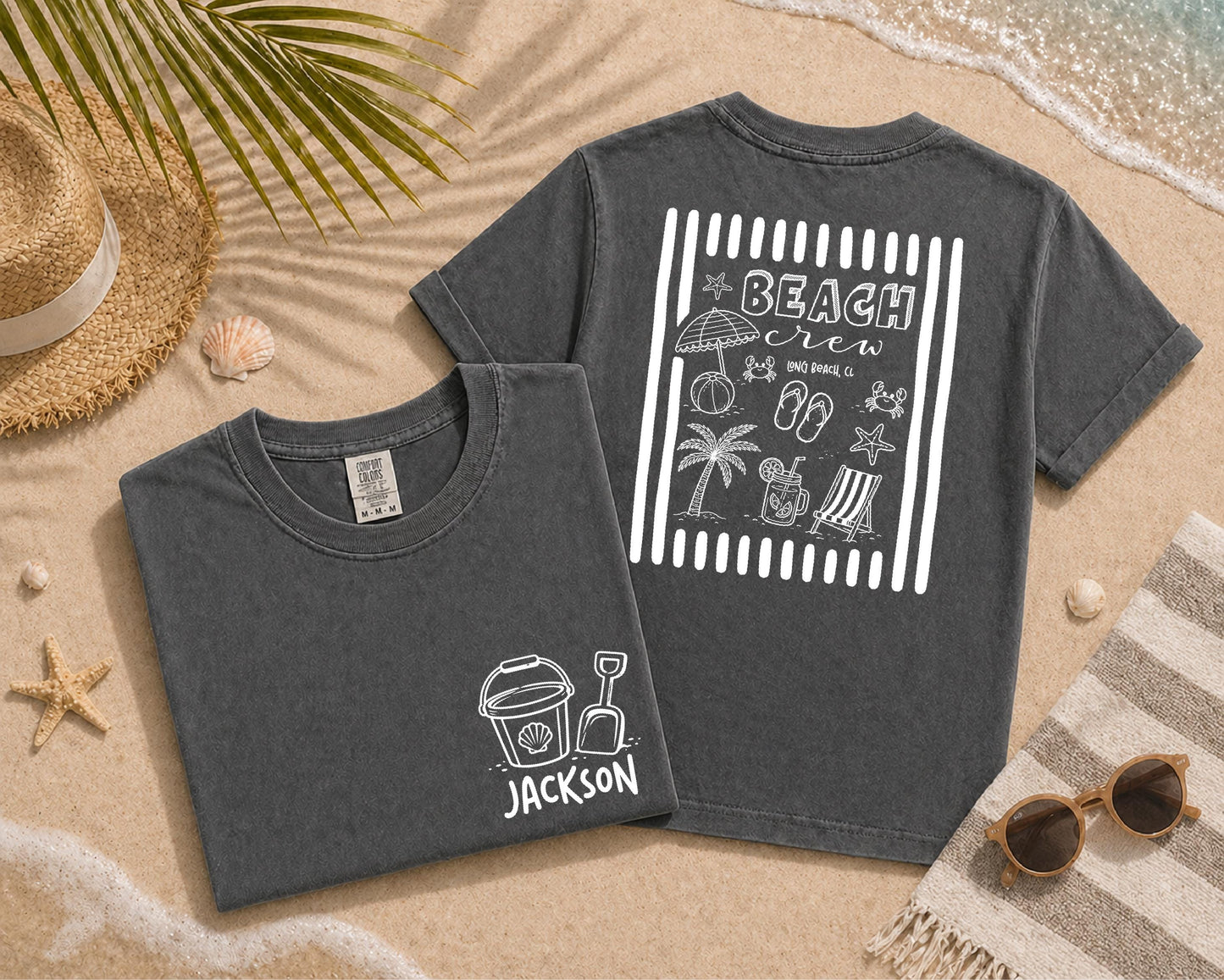 Custom Beach Vacation Group Shirt, Personalized Beach Crew Shirt, Family Trip Summer Vacation Tee, Vacay Family Beach Tees, Summer Shirt