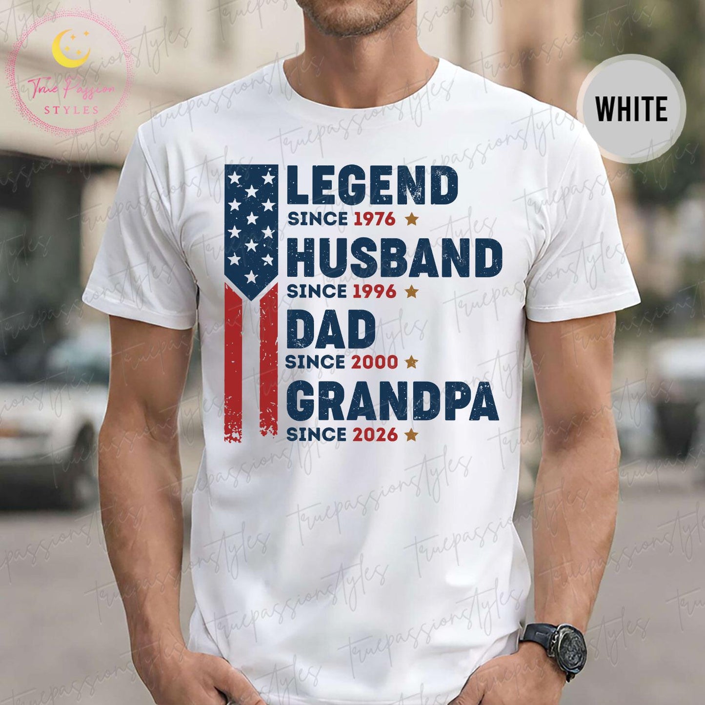 Personalized Legend Husband Dad Grandpa Shirt | Patriotic Grandfather Tee | Fathers Day Gift