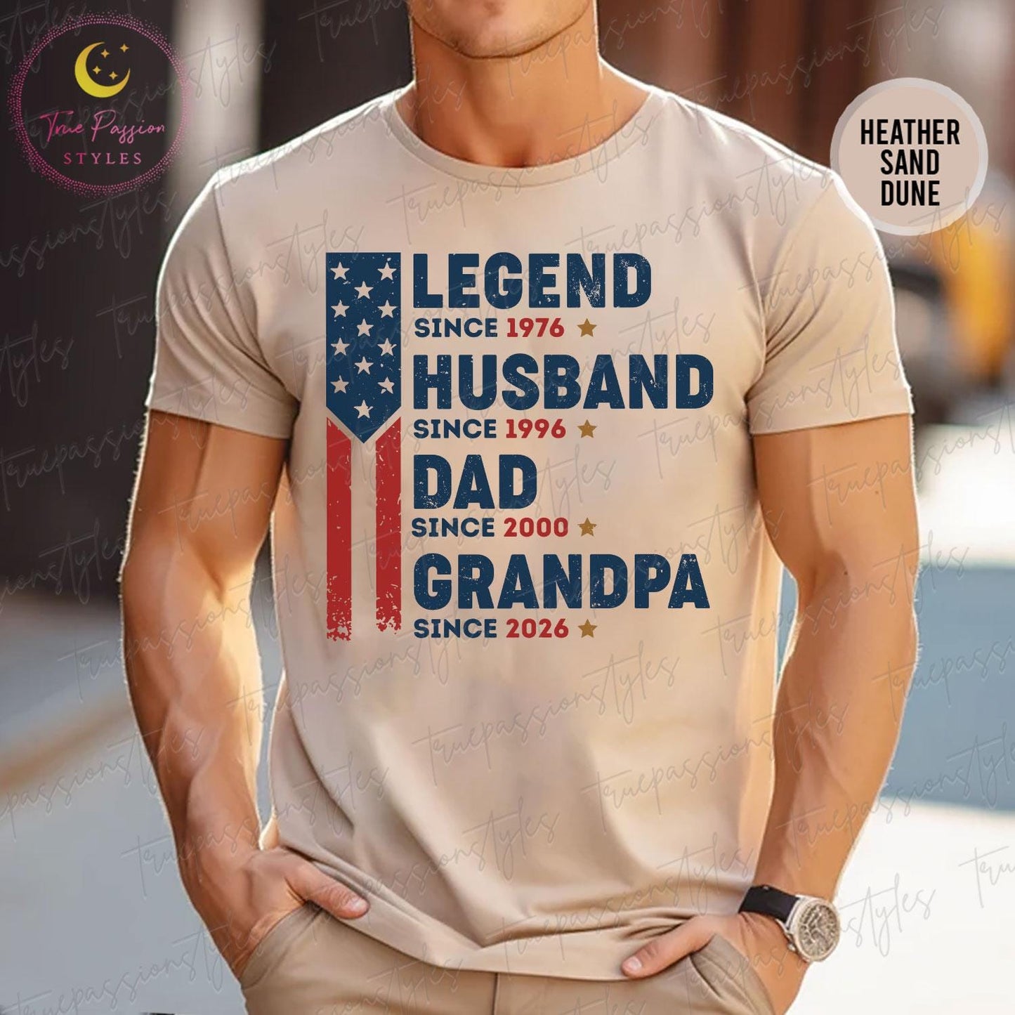 Personalized Legend Husband Dad Grandpa Shirt | Patriotic Grandfather Tee | Fathers Day Gift