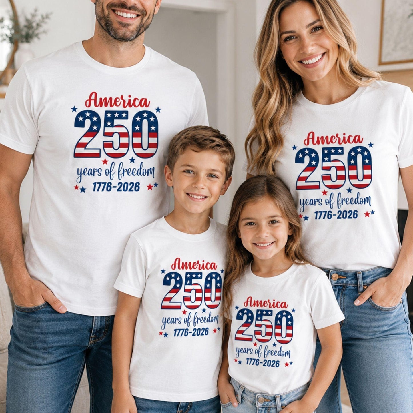 250th Anniversary USA Family Shirt | 1776 2026 Patriotic Tee | 250 Years Of Freedom Independence Day Gift