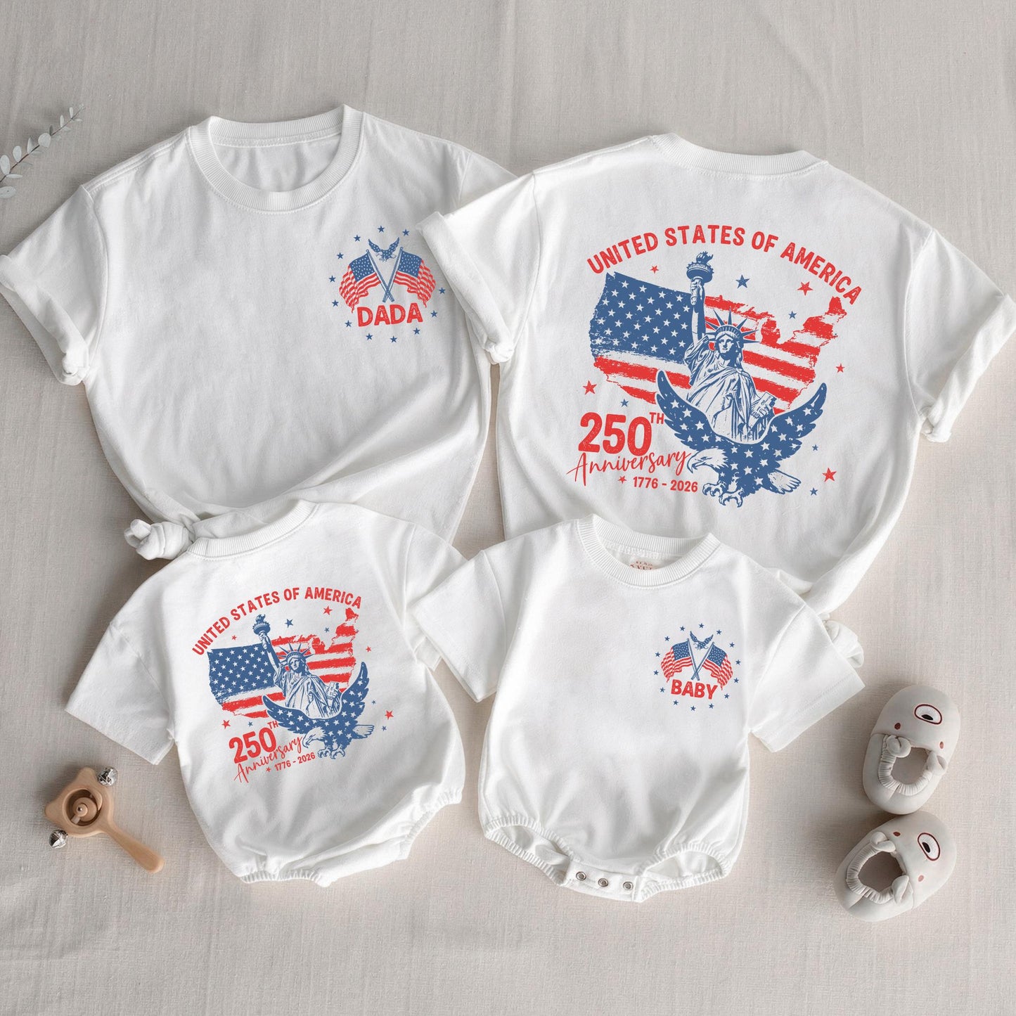Personalized 4th Of July Shirt | Statue Of Liberty Eagle Flag Outfit | USA 250 Anniversary Clothes