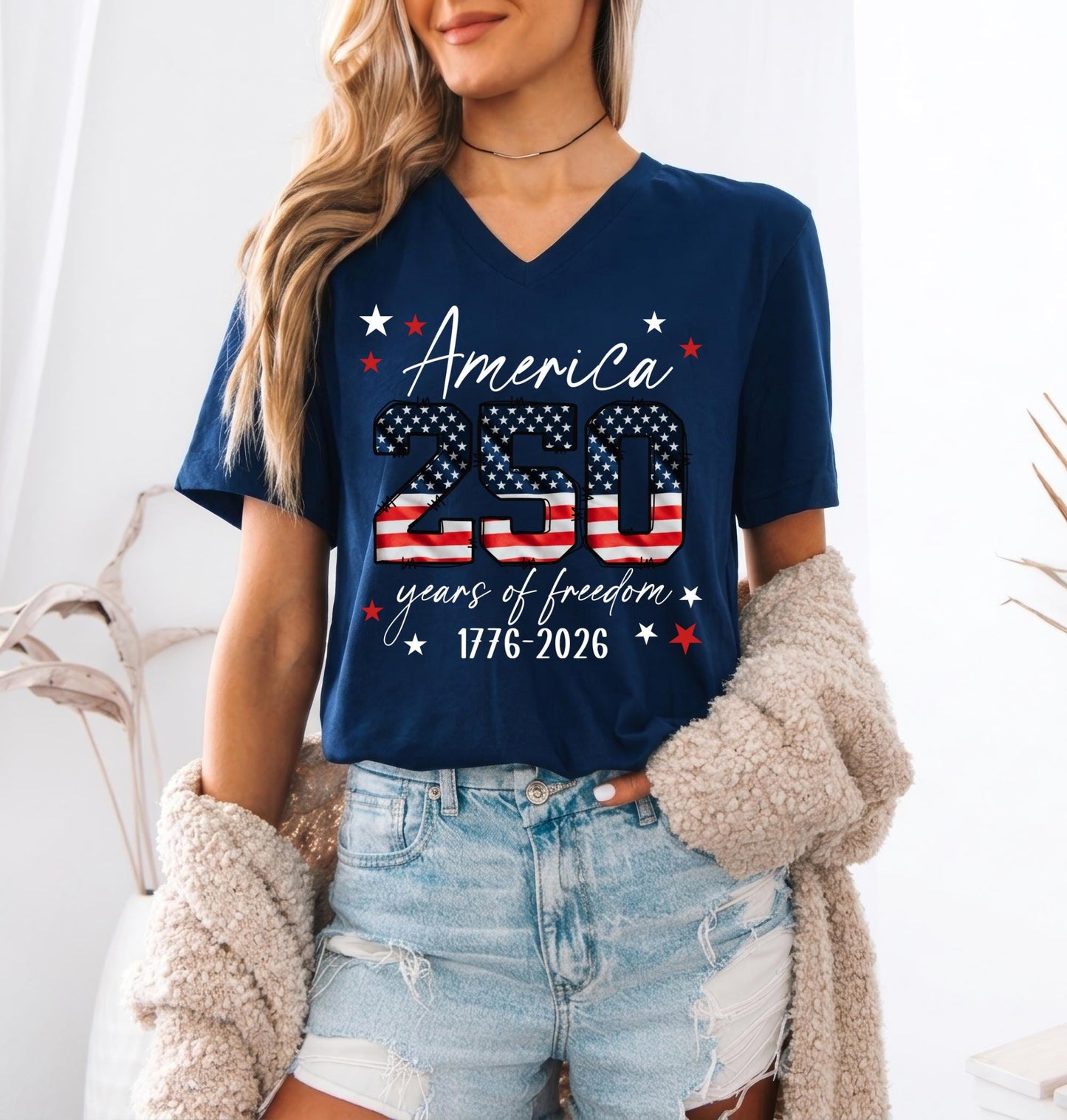 America 250 Years Of Freedom Shirt | Patriotic 1776 2026 Tee | 4th Of July Matching Family Gift