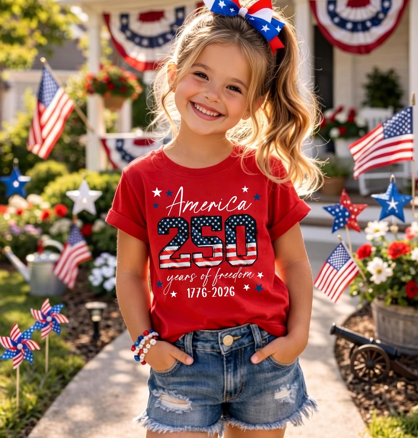 America 250 Years Of Freedom Shirt | Patriotic 1776 2026 Tee | 4th Of July Matching Family Gift