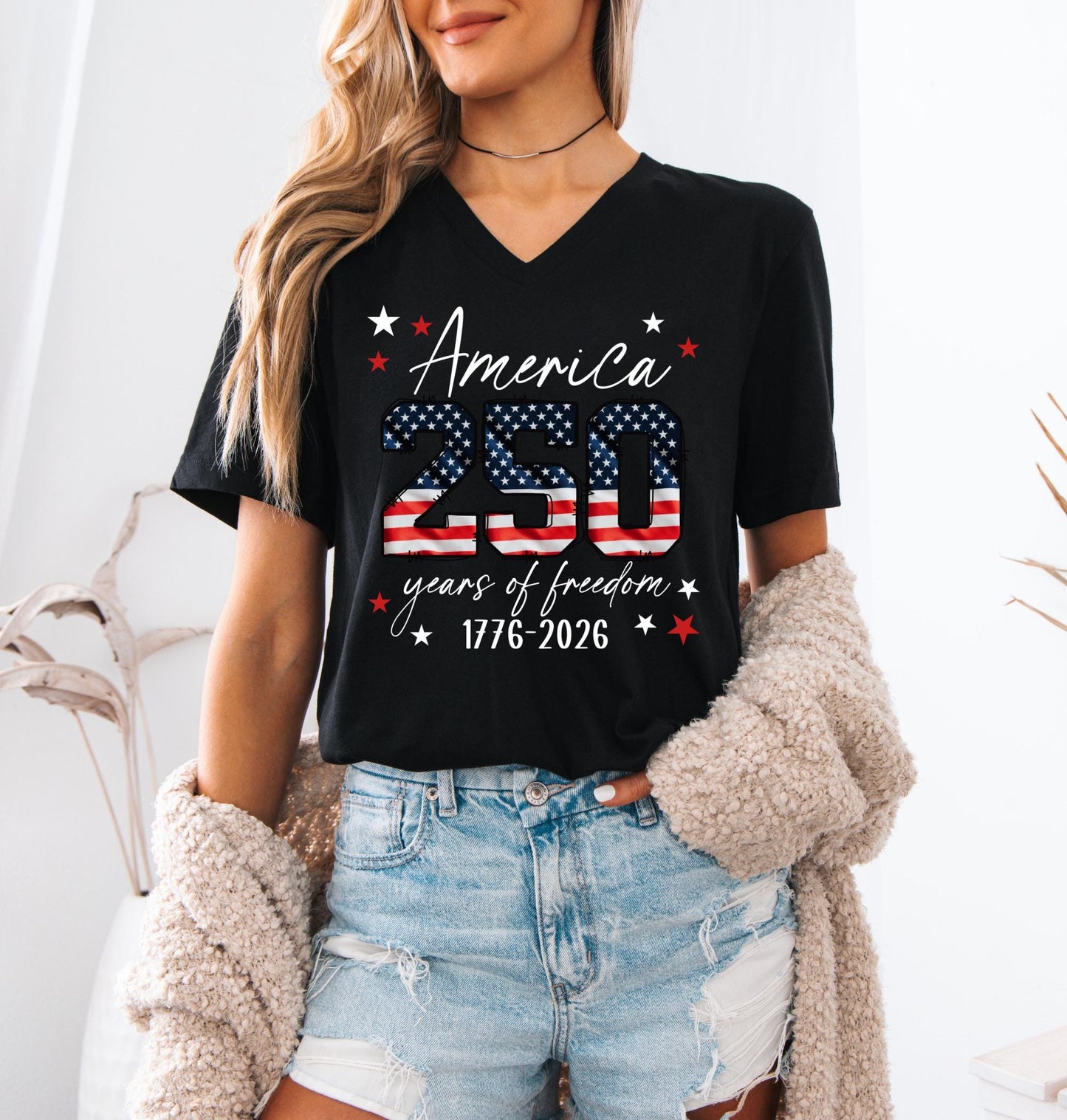 America 250 Years Of Freedom Shirt | Patriotic 1776 2026 Tee | 4th Of July Matching Family Gift