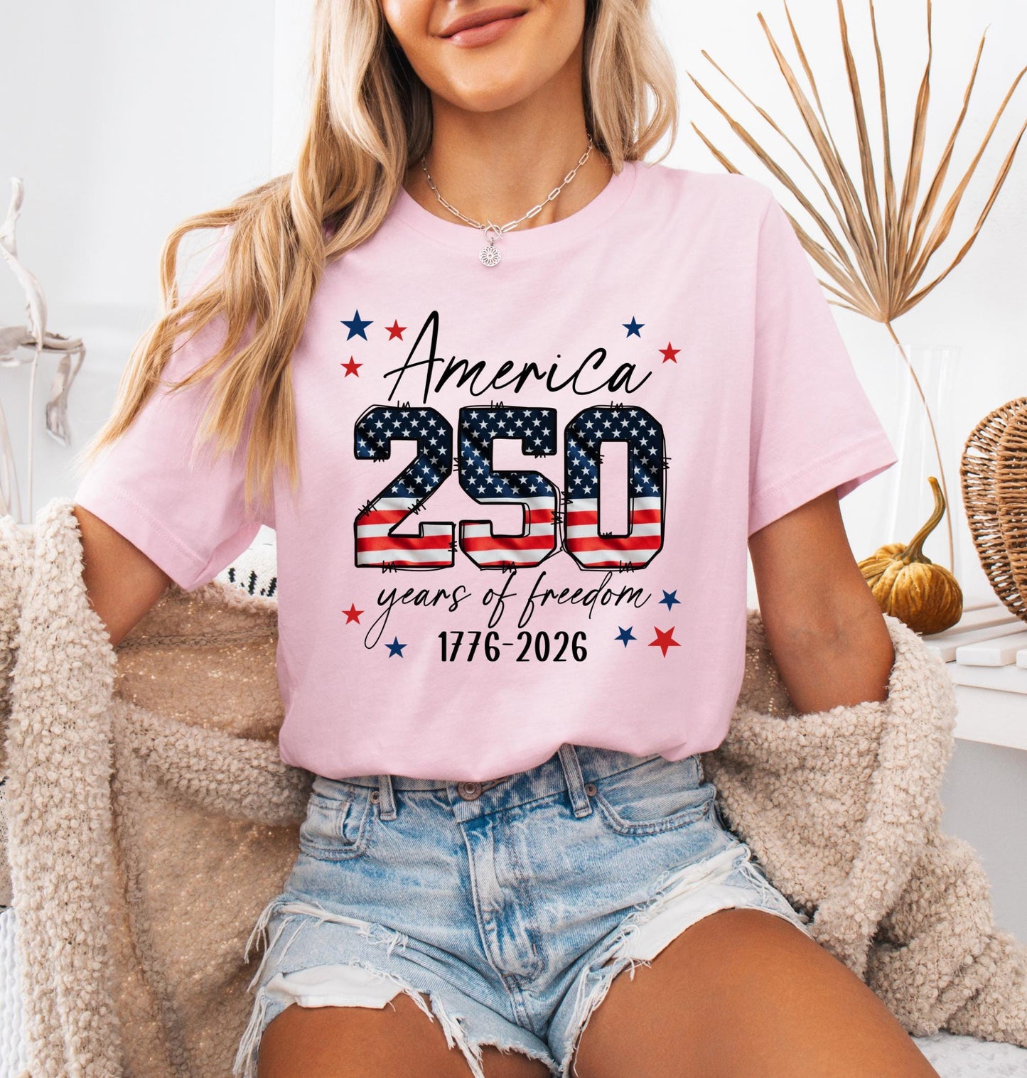 America 250 Years Of Freedom Shirt | Patriotic 1776 2026 Tee | 4th Of July Matching Family Gift
