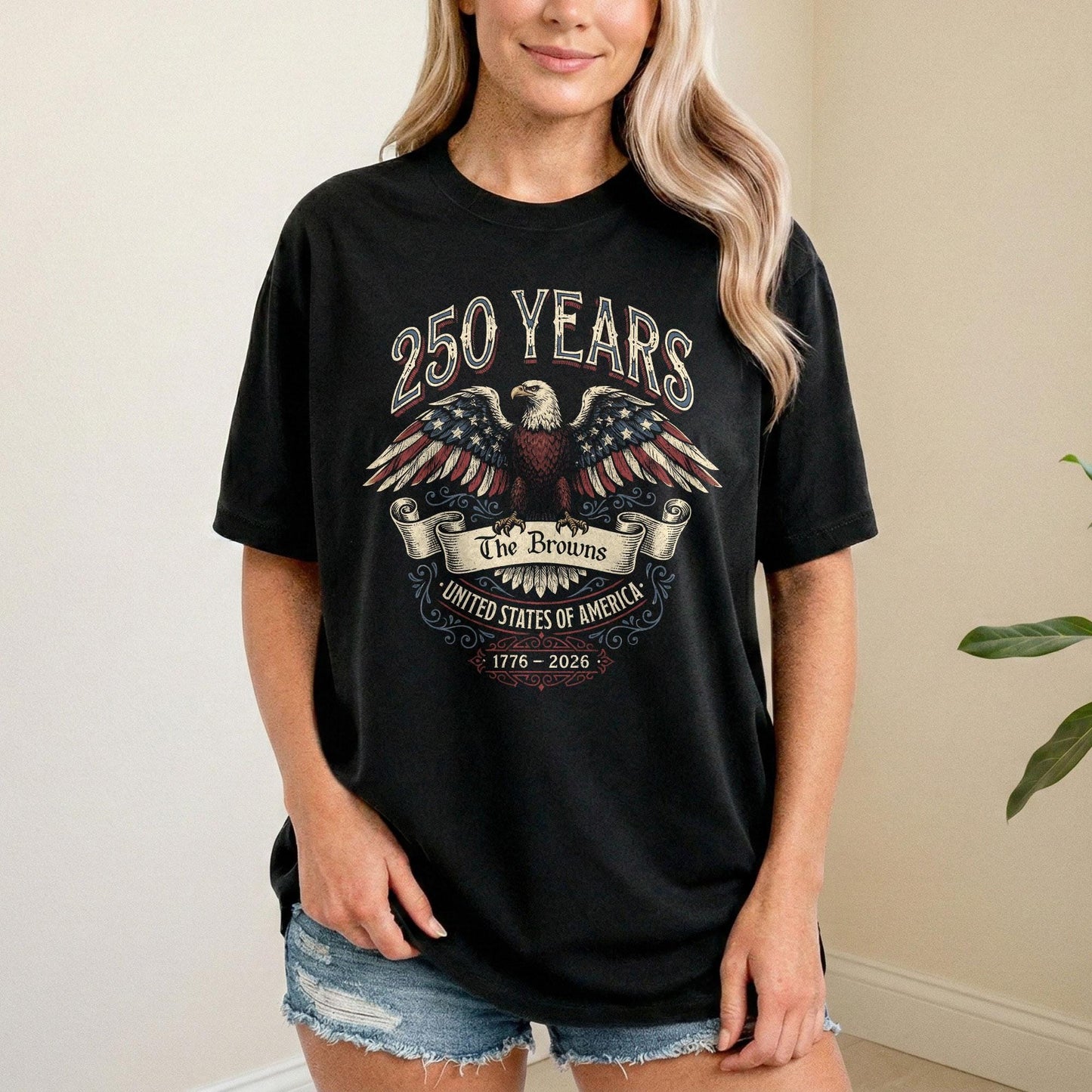 Custom Family Name 250 Years Of United States Shirt | We The People 1776 2026 Tee | Patriotic 4th Of July Gift