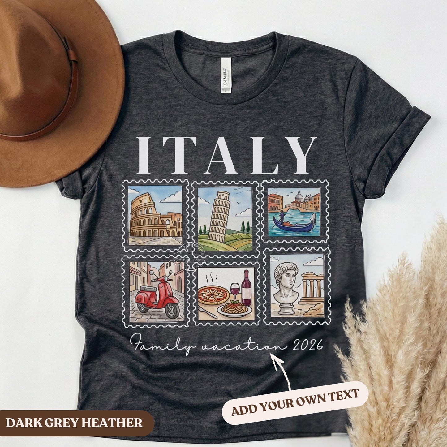 Personalized Italy Family Matching Shirts, Custom Family Vacation T-Shirts, Group Family Trip Shirts, Matching Italy Group Shirts
