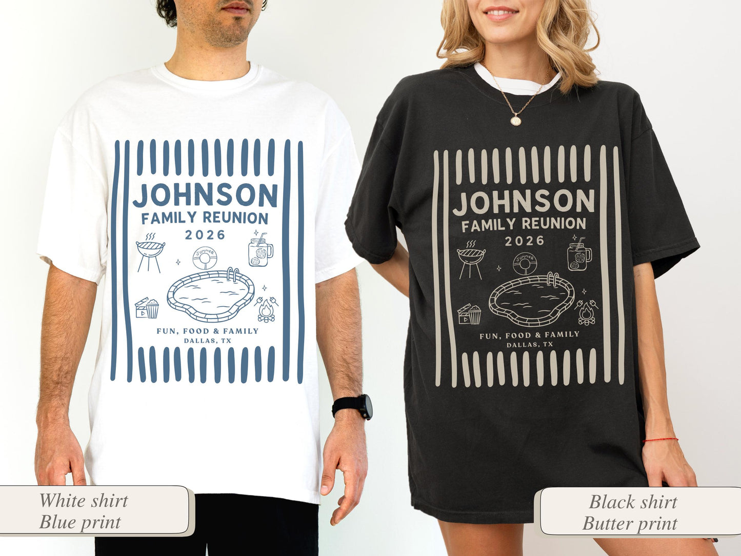 Custom Family Reunion Shirts 2026, Matching Family Trip Shirts, Summer Family Reunion Comfort Colors Tee, Girls Cousins Pool Crew Tee